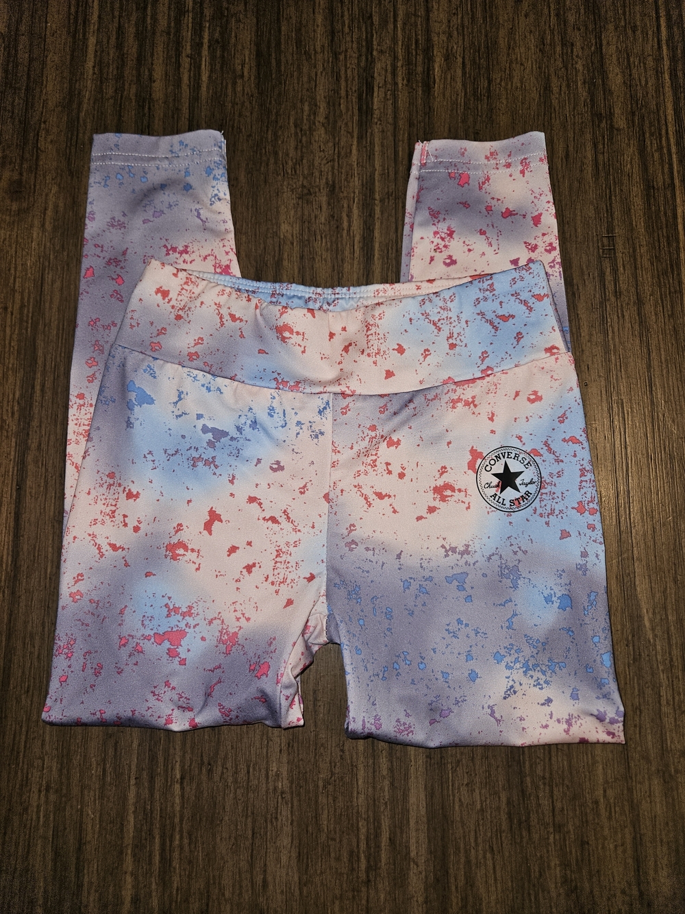 Converse Kids Pink, Blue & Purple Splash Print Leggings
